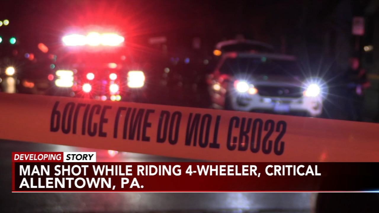 Man critically injured after being shot while riding 4-wheeler in Allentown