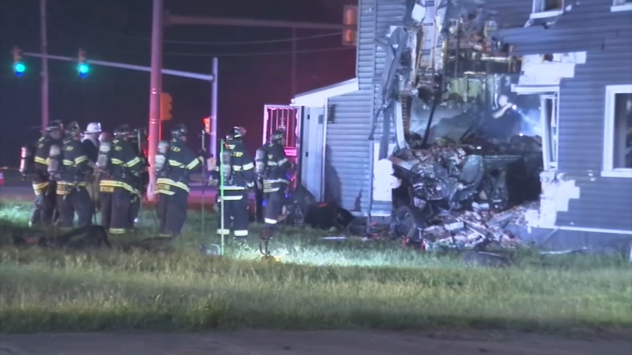 2 dead after car hits Chester home, bursts into flames