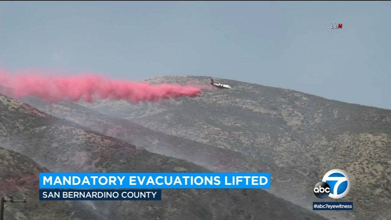Evacuations lifted after fire burns 50 acres in Cajon Pass
