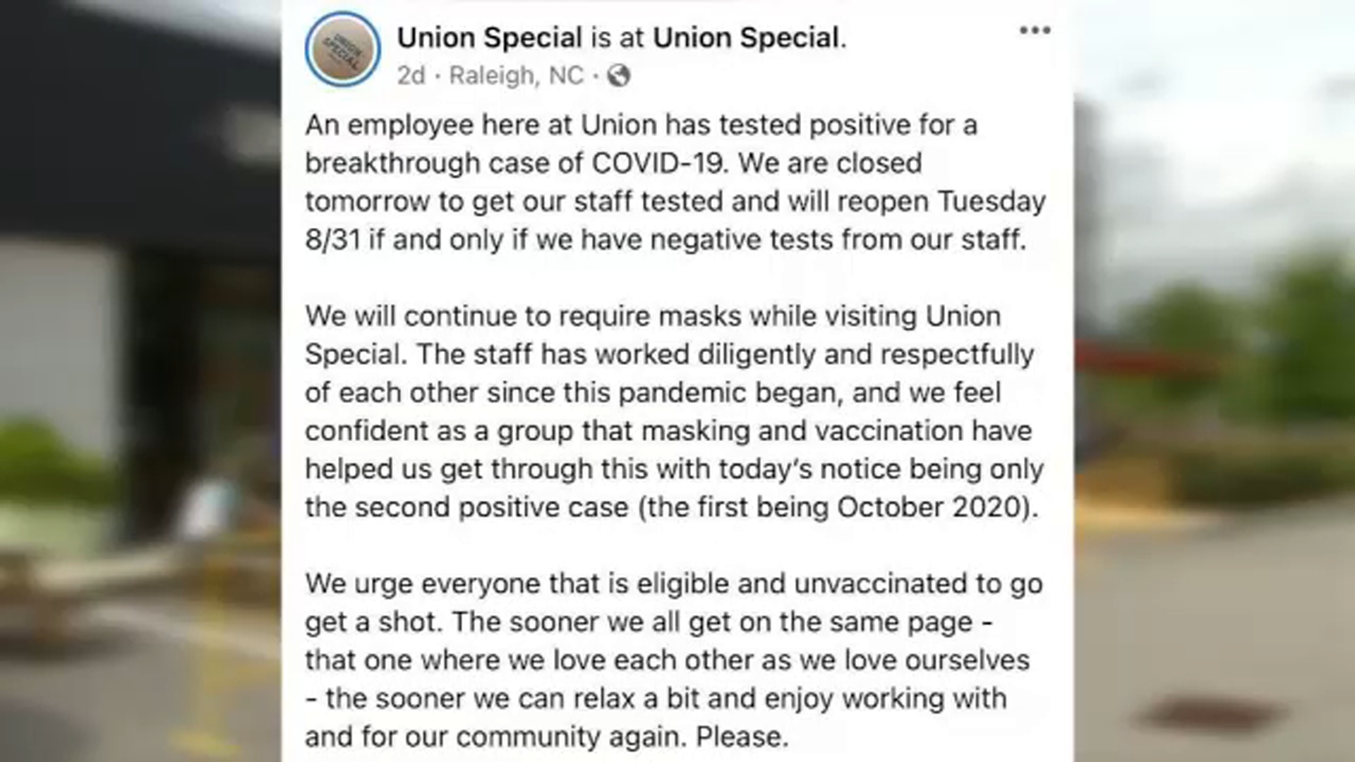Delta variant surge forces some local restaurants to shut down again