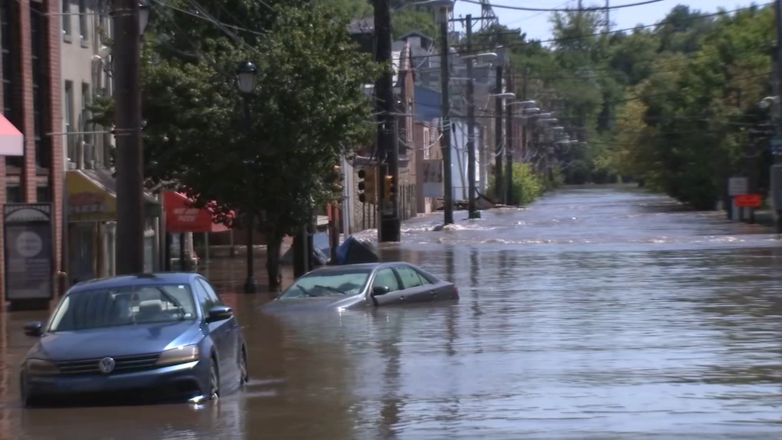 Hurricane Ida Damage Manayunk Floodwaters Engulf Vehicles Shut Down Main Street To Traffic 6abc Philadelphia