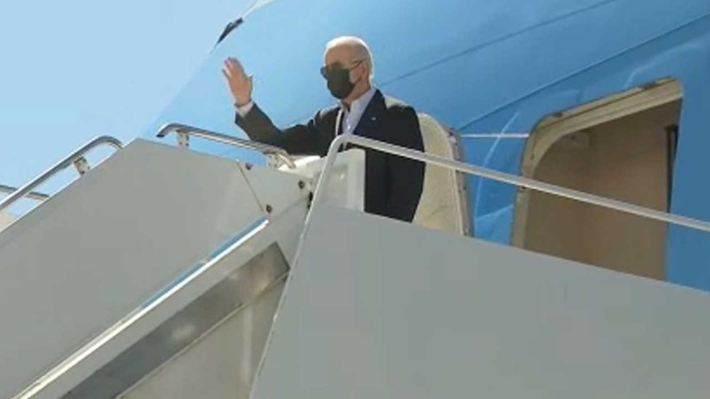 President Biden Arrives At JFK Airport ABC7 New York