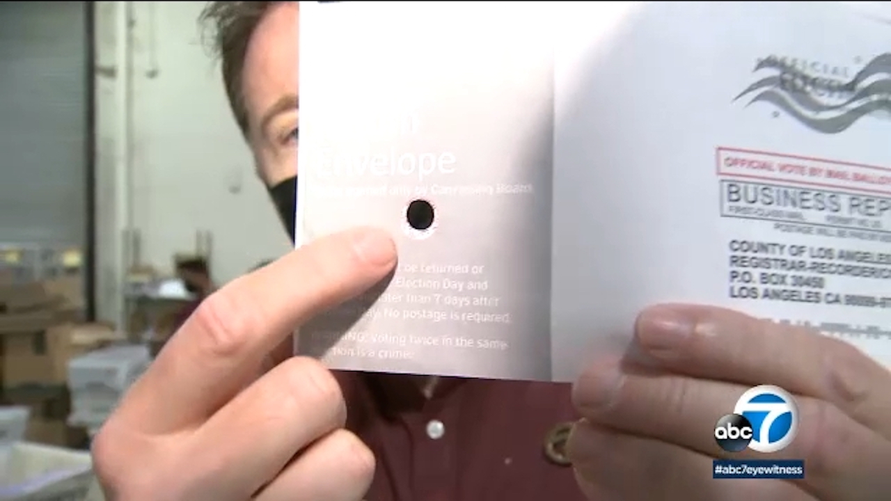 Recall election: Why do your ballot envelopes have holes?