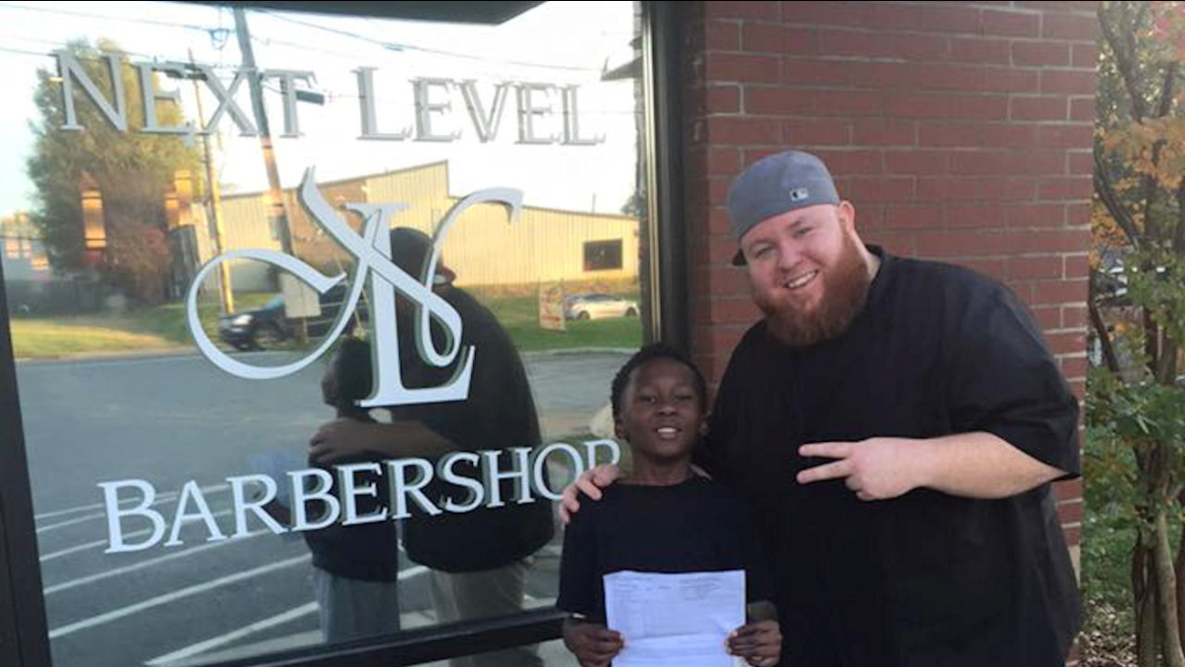 north carolina barber gives