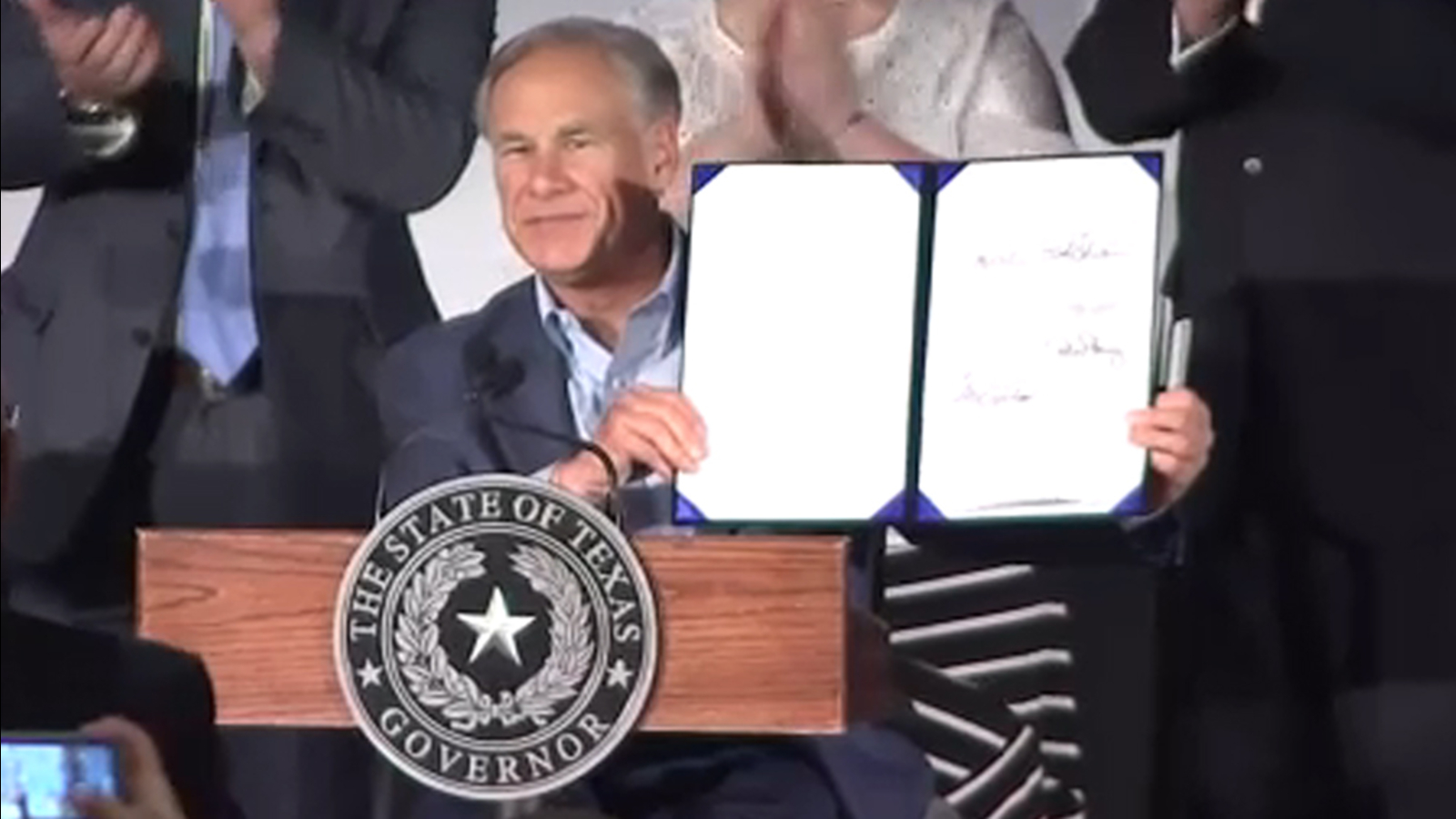 Gov. Greg Abbott is in Houston to sign Texas' new bail reform law, the