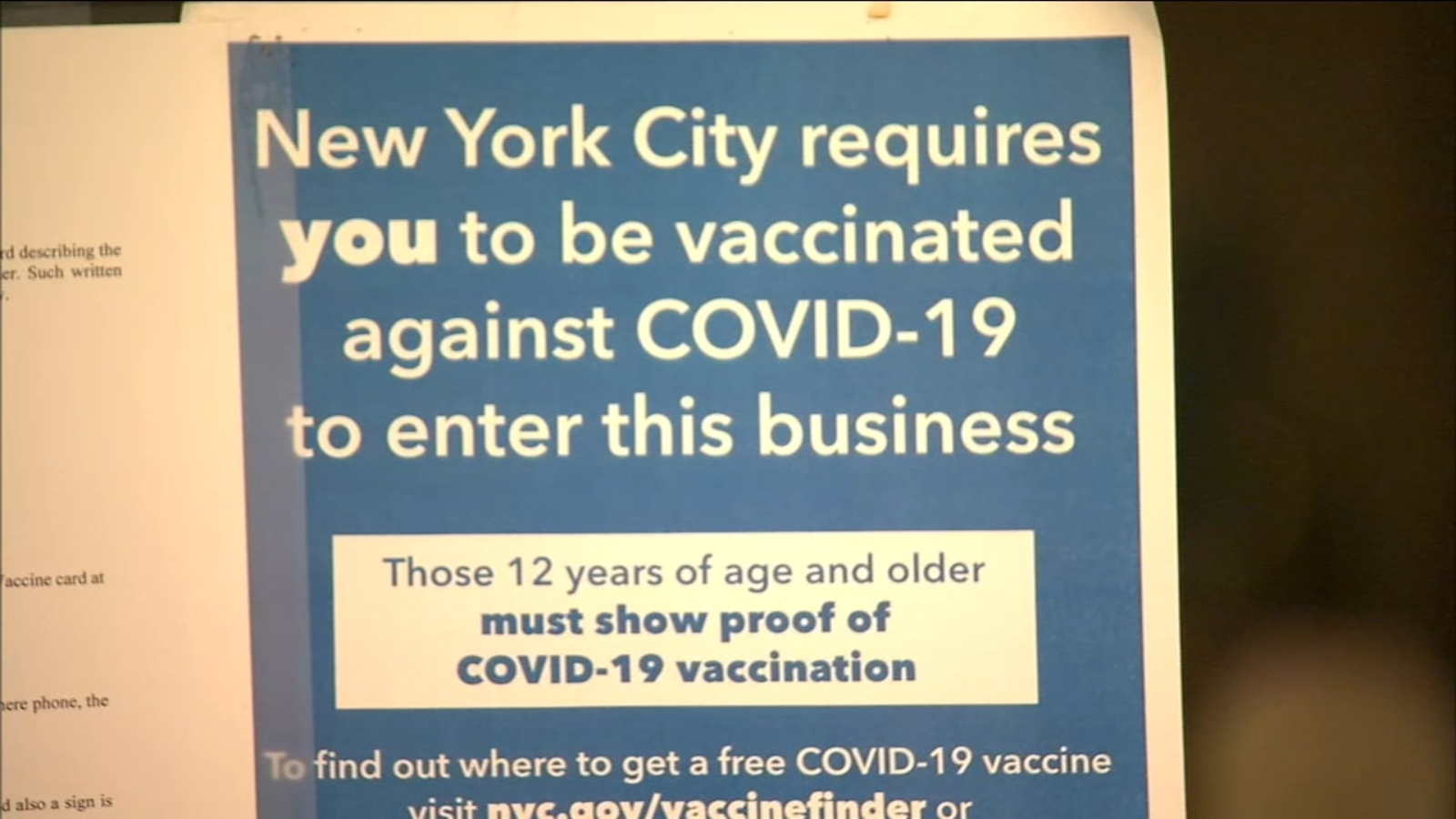 NYC COVD vaccine enforcement b...
