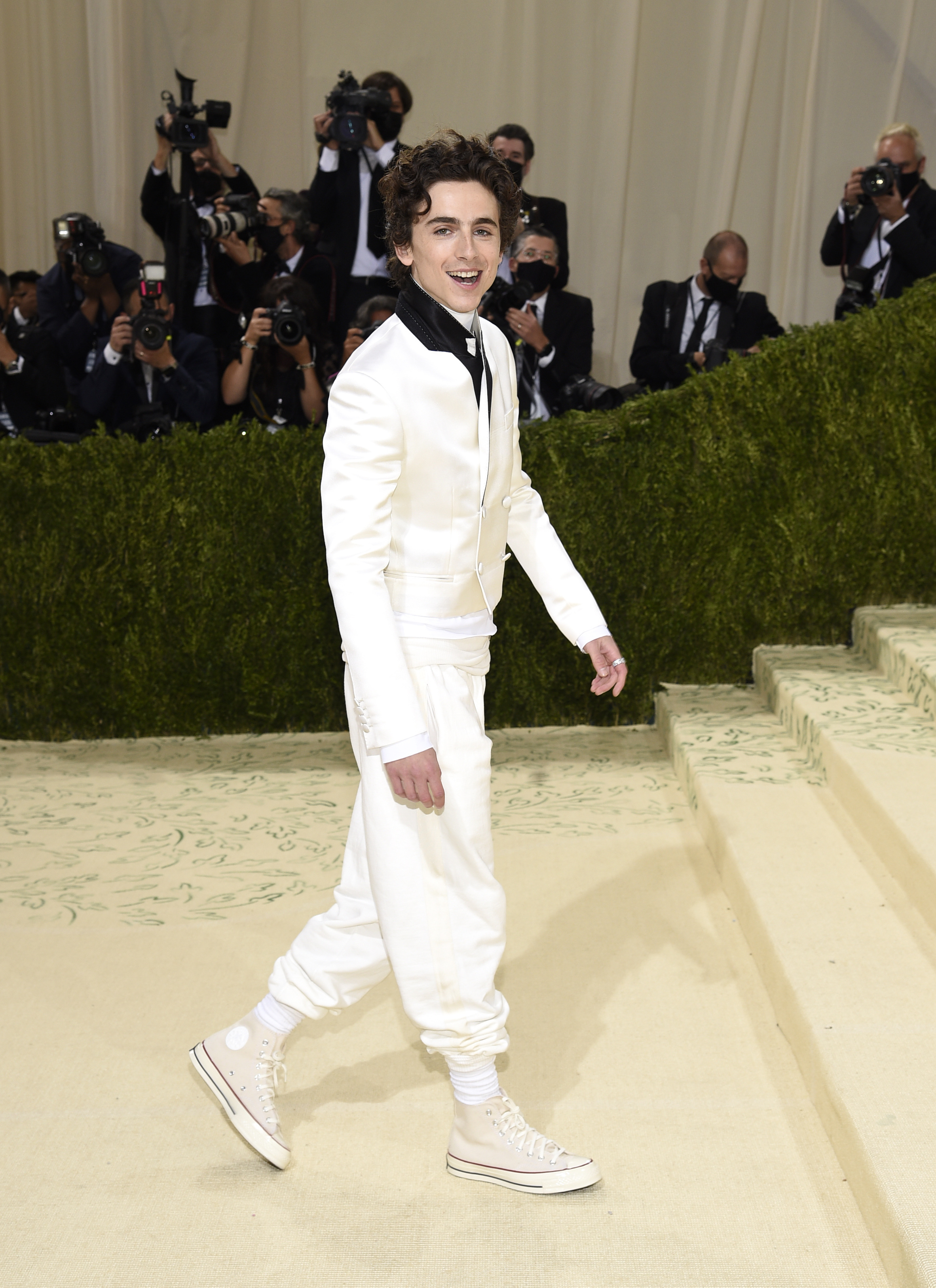 Timothee Chalamet attends The Metropolitan Museum of Art's Costume Institute benefit gala. (Photo by Evan Agostini/Invision/AP)
