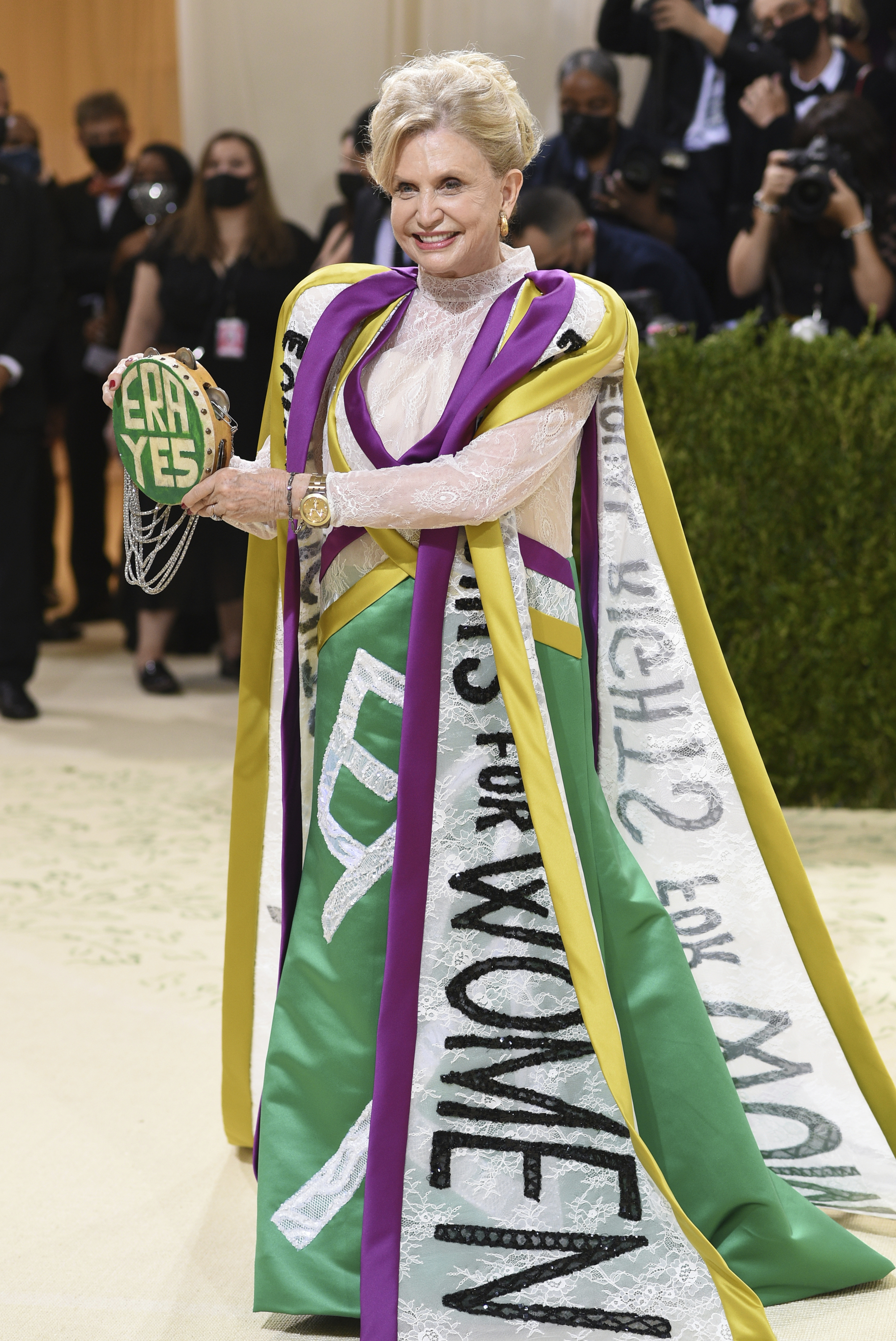 Congresswoman Carolyn B. Maloney attends The Metropolitan Museum of Art's Costume Institute benefit gala. (Photo by Evan Agostini/Invision/AP)
