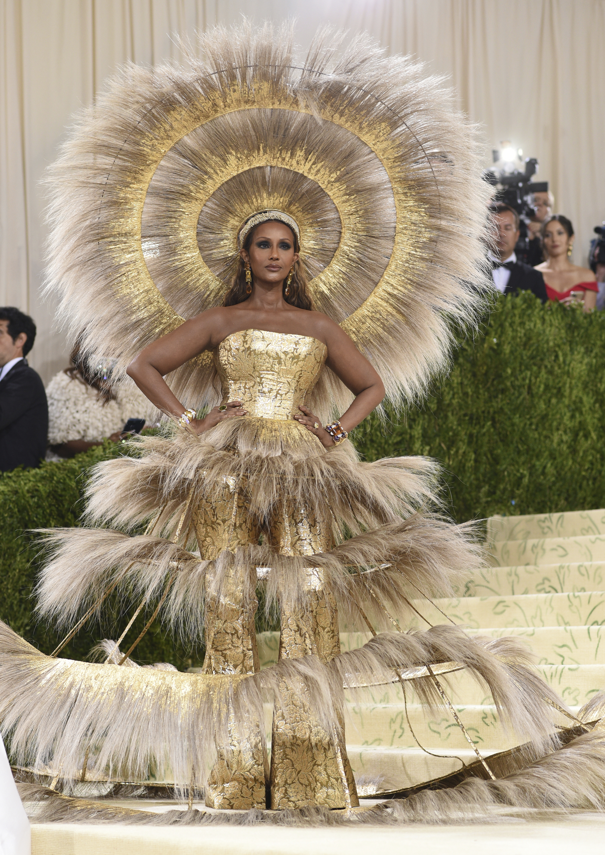 Iman attends The Metropolitan Museum of Art's Costume Institute benefit gala. (Photo by Evan Agostini/Invision/AP)