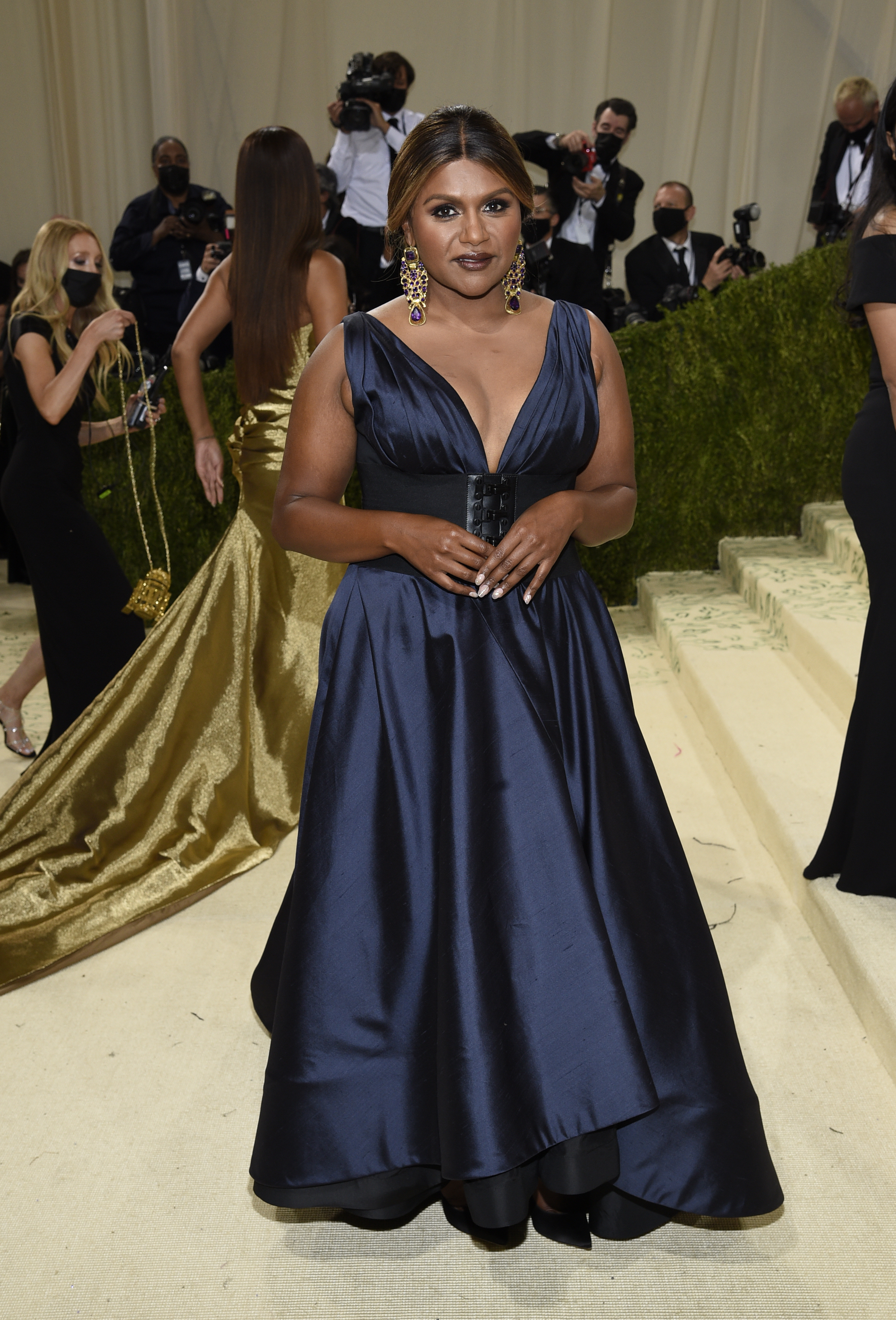 Mindy Kaling attends The Metropolitan Museum of Art's Costume Institute benefit gala. (Photo by Evan Agostini/Invision/AP)