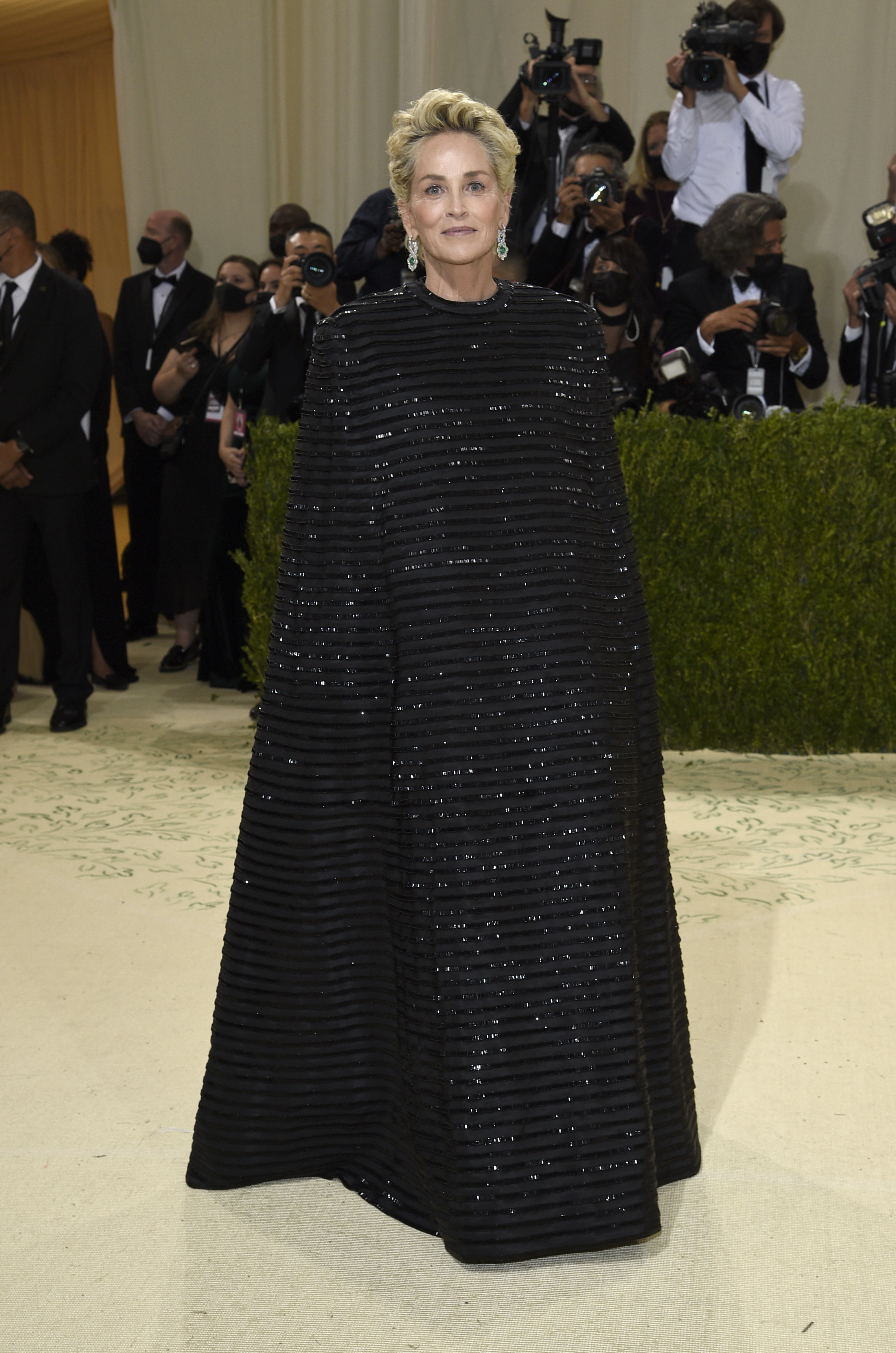 Sharon Stone attends The Metropolitan Museum of Art's Costume Institute benefit gala. (Photo by Evan Agostini/Invision/AP)