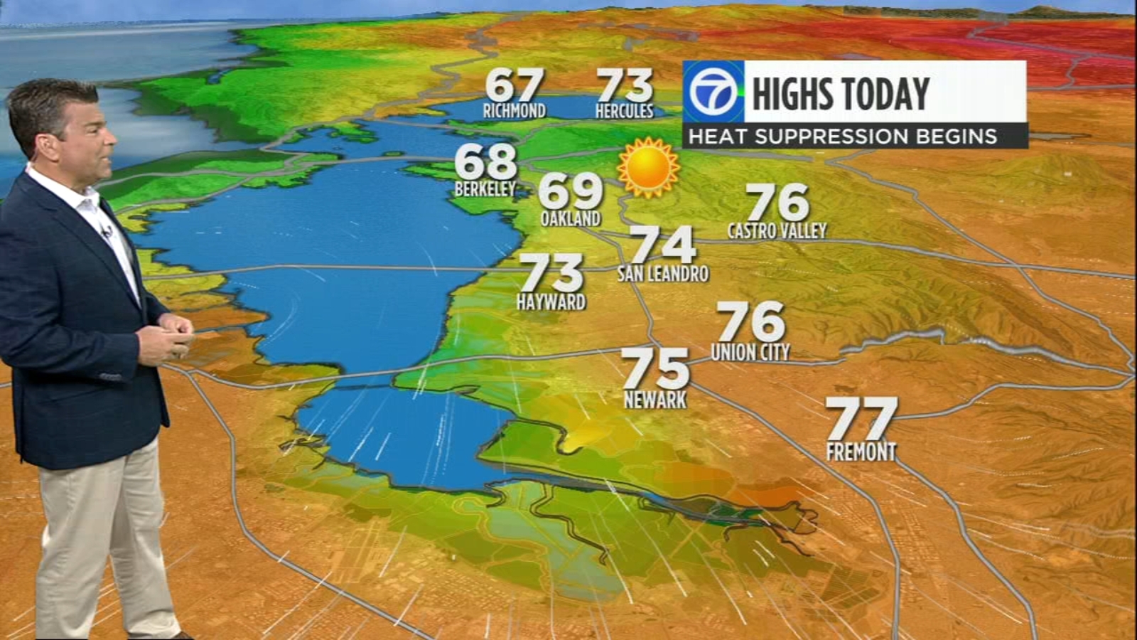 AccuWeather Forecast Summer warmth wanes, chance of rain remains