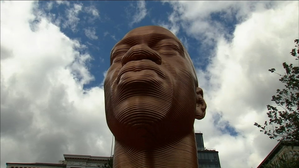 Statues of George Floyd, John Lewis and Breonna Taylor unveiled in NYC