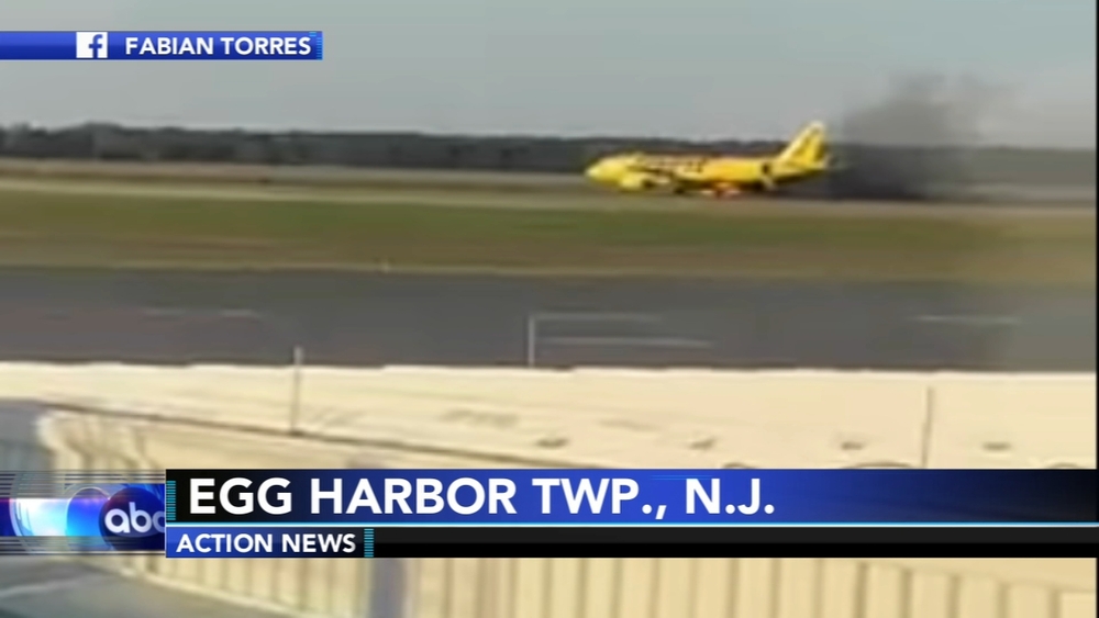 Passengers forced to evacuate after plane catches fire at NJ airport