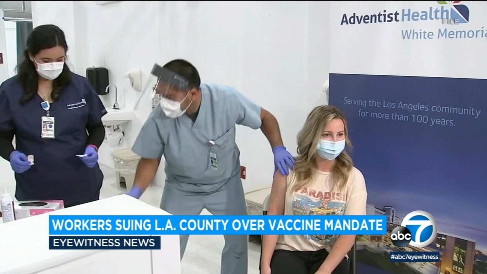 Five Los Angeles County employees sue over vaccine mandate, alleging it
