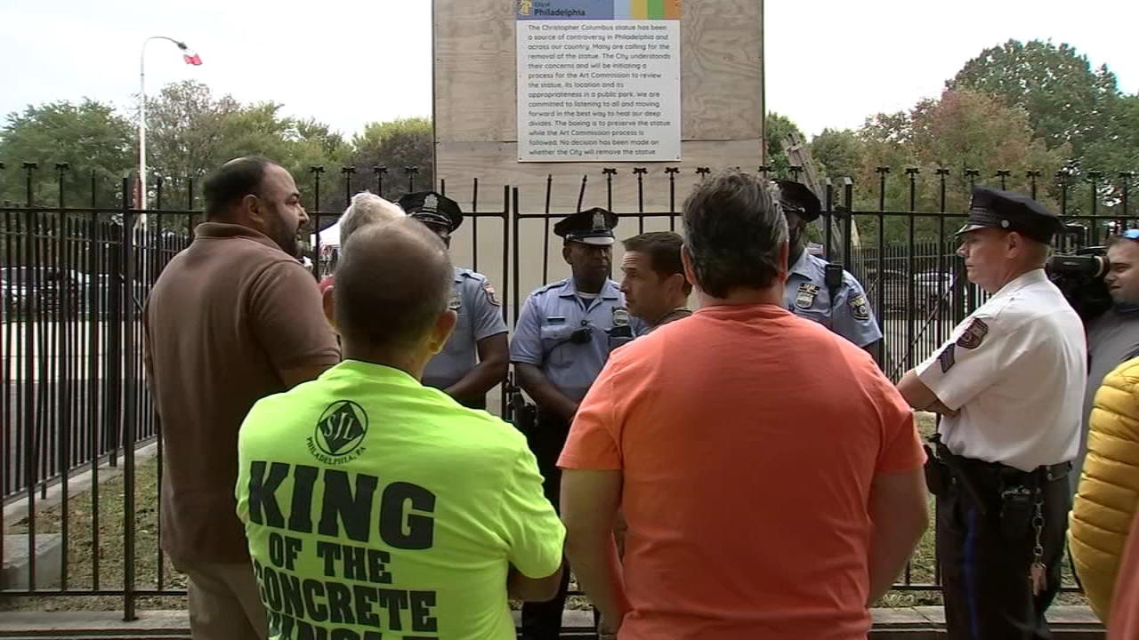 Court orders box removed from Columbus statue; city appealing decision