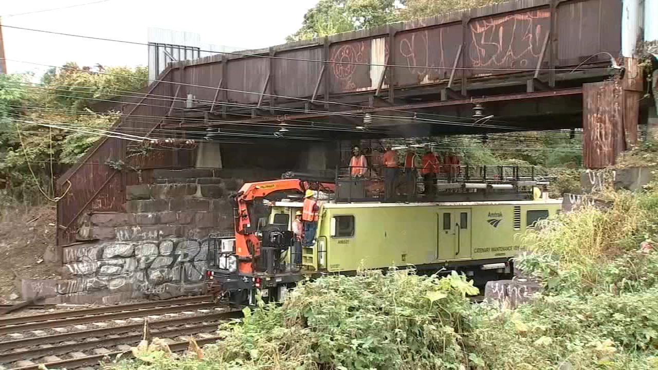 Abandoned bridge catches fire in Folcroft, Delaware County