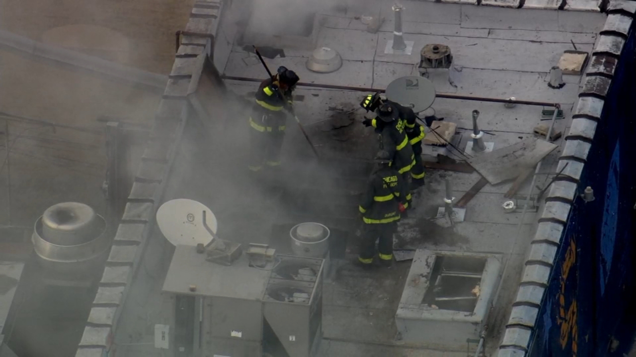 Lincoln Park building on fire near CTA tracks