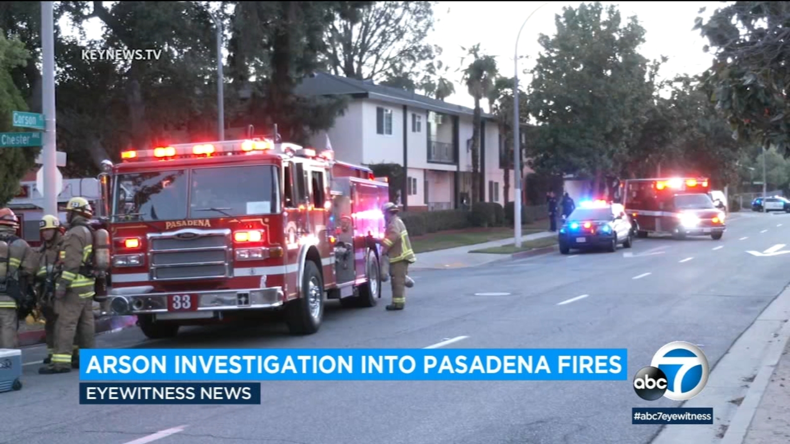 Arson suspected in a series of fires in Pasadena ABC7 Los Angeles