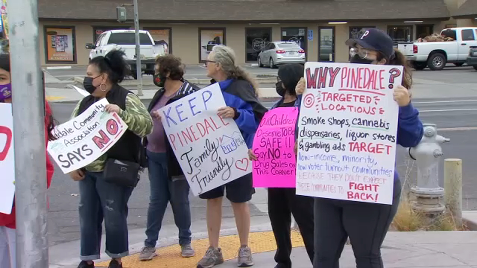 North Fresno residents protest construction of cannabis dispensary
