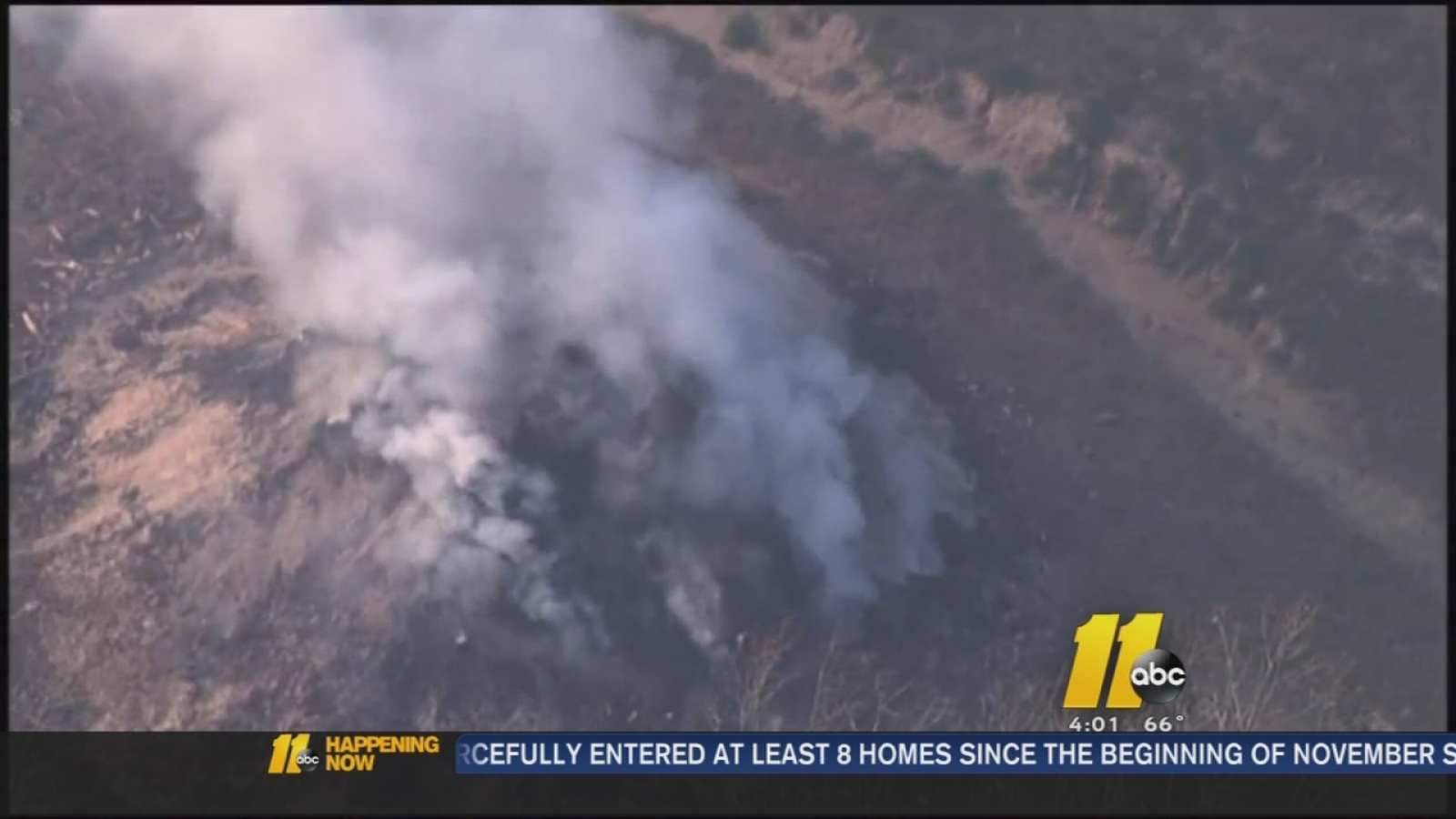Mulch fire and fog cause multiple road closures near Apex ABC11