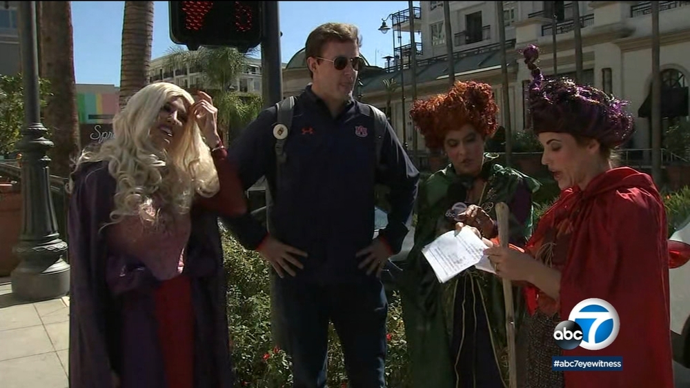ABC7 Morning Show team hits the streets in 'Hocus Pocus' costumes