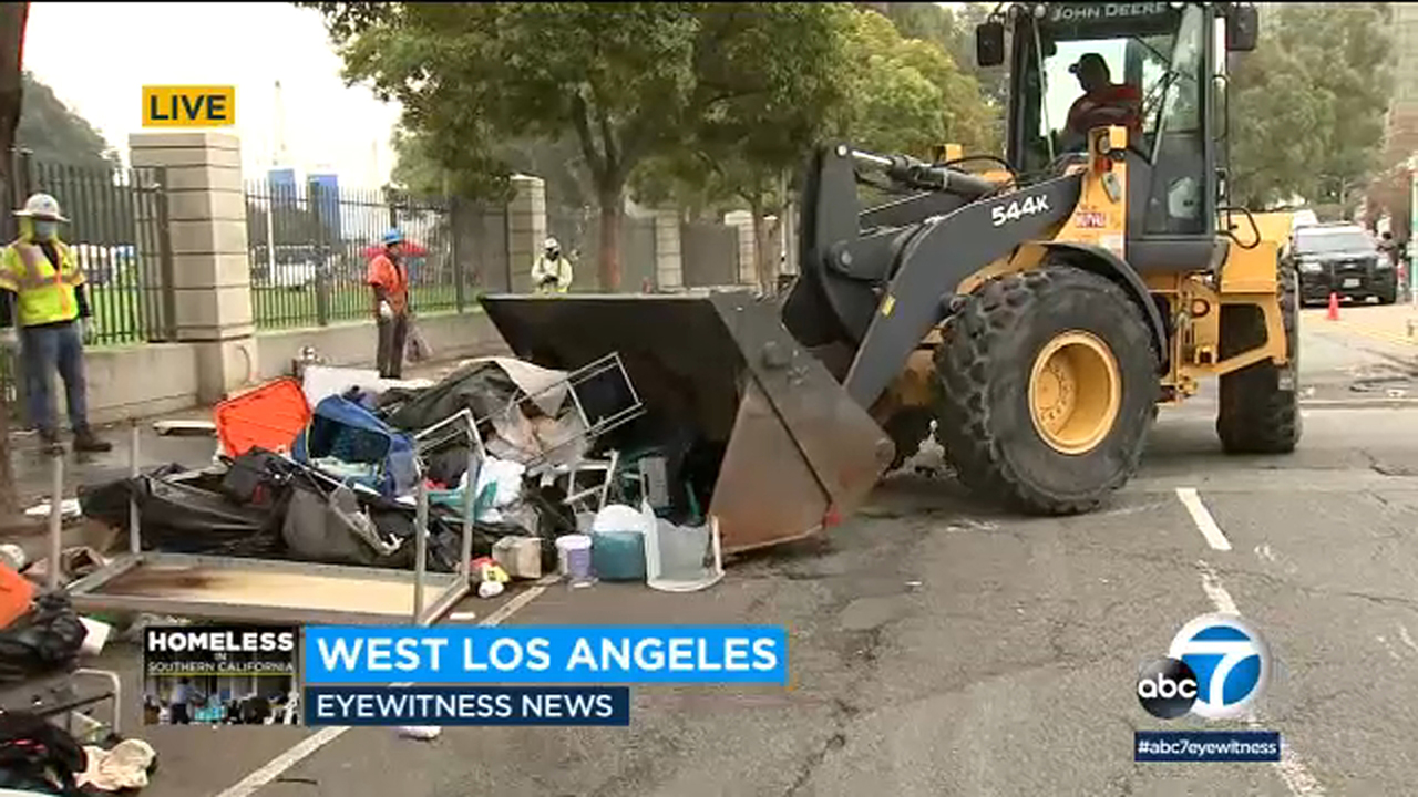 Homeless veteran encampments cleared out in Brentwood