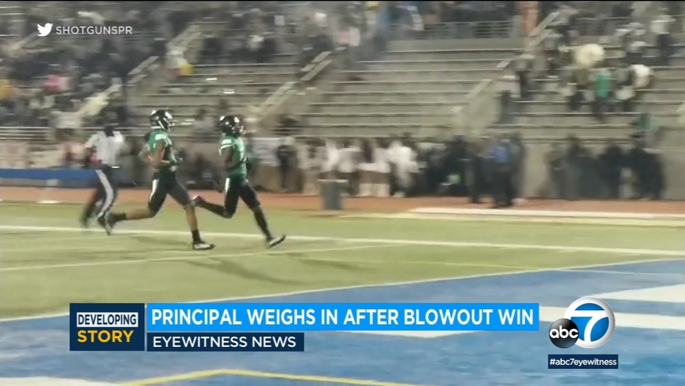 Inglewood principal apologizes for football team's lopsided win