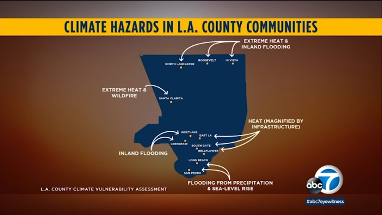 Los Angeles County identifies dozens of cities most at risk due to climate hazards in new report