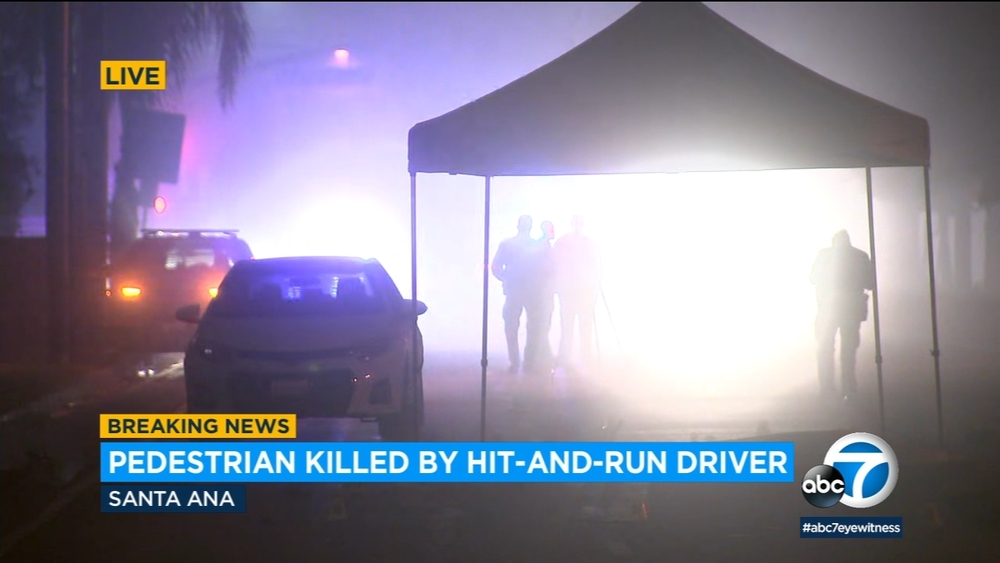 Pedestrian killed in early morning hit-and-run crash in Santa Ana