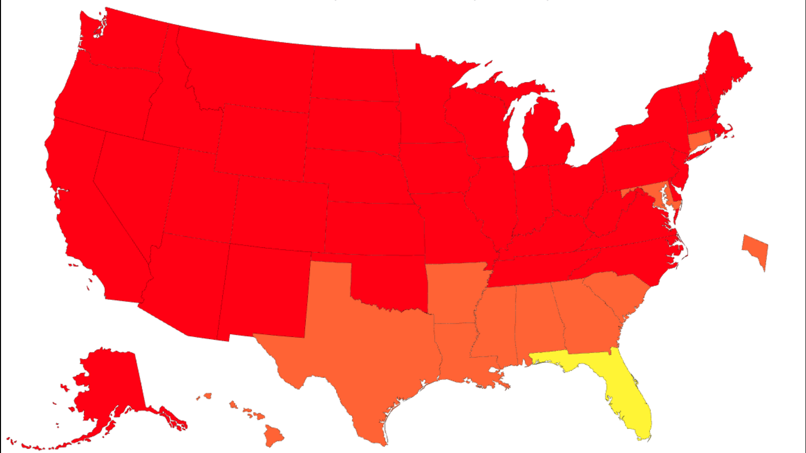 California's COVID19 case rate now higher than many Southern states, twice that of Florida's