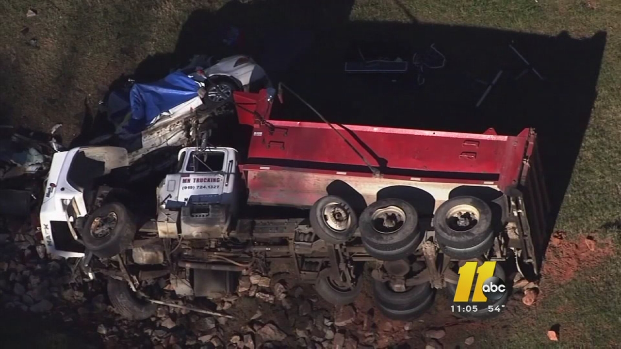 Woman killed in NC98 accident after dump truck overturned on car