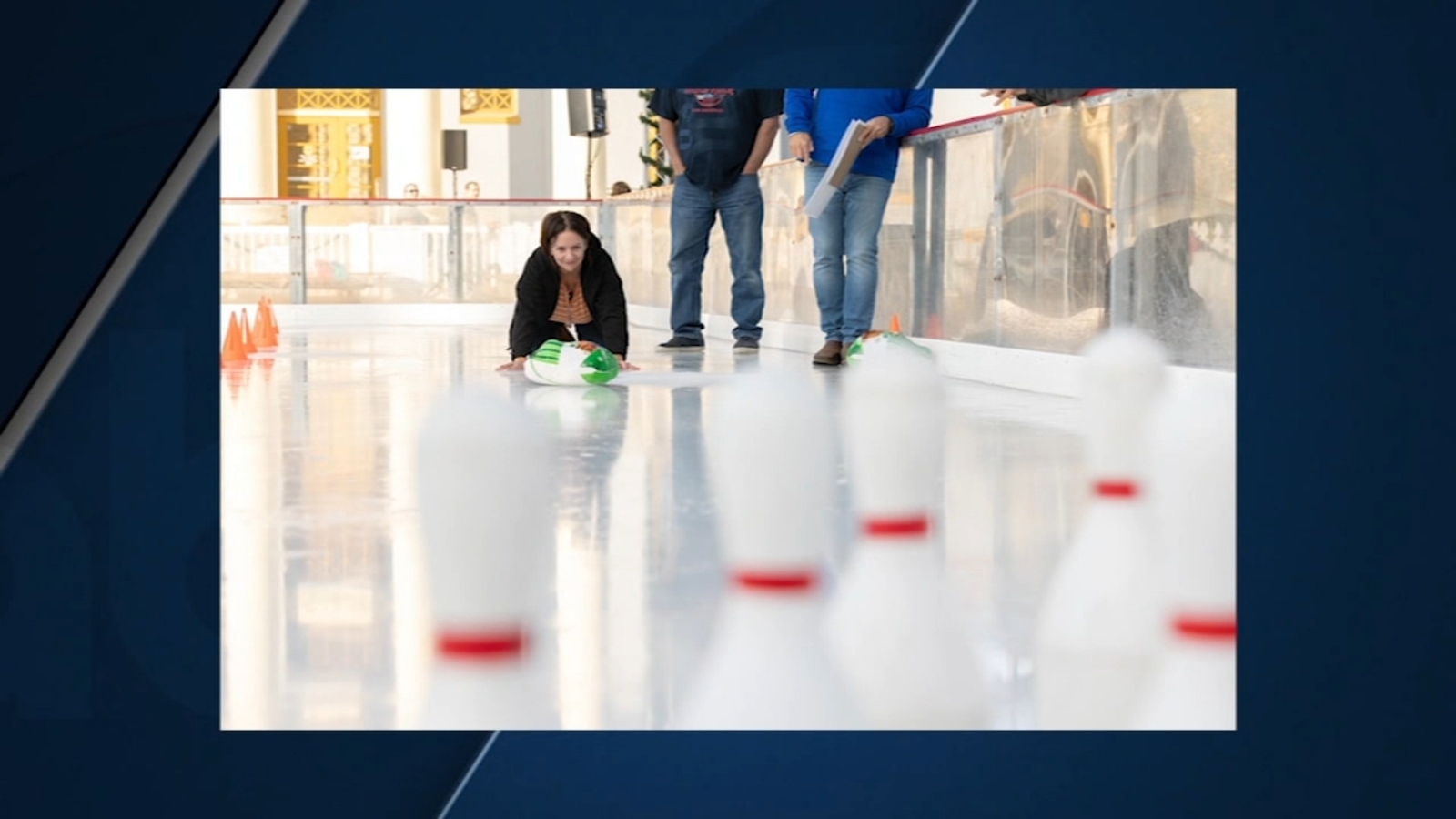 Ice rink in Hanford turned into turkey bowling competition - ABC30 Fresno