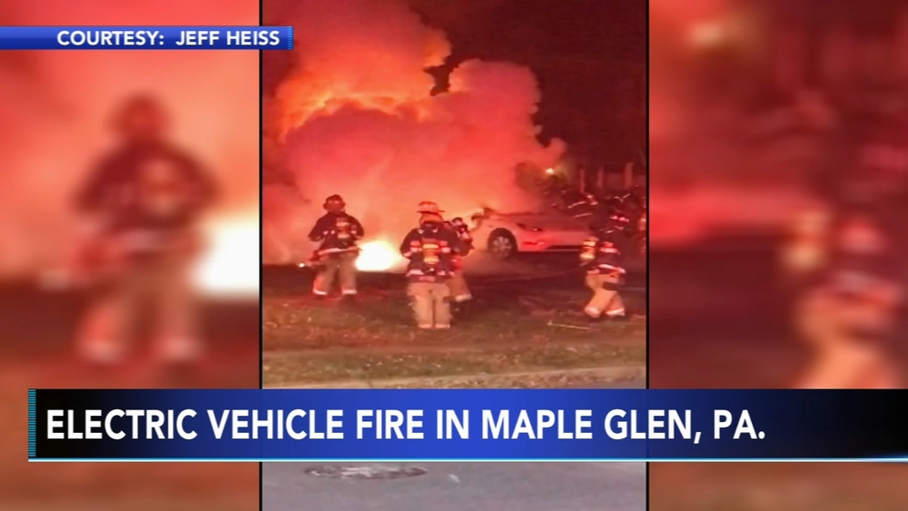 Video captures Tesla burst into flames while charging outside home