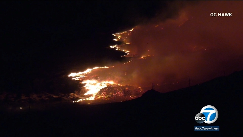 IE blaze prompts evacuations as Santa Ana winds raise fire danger