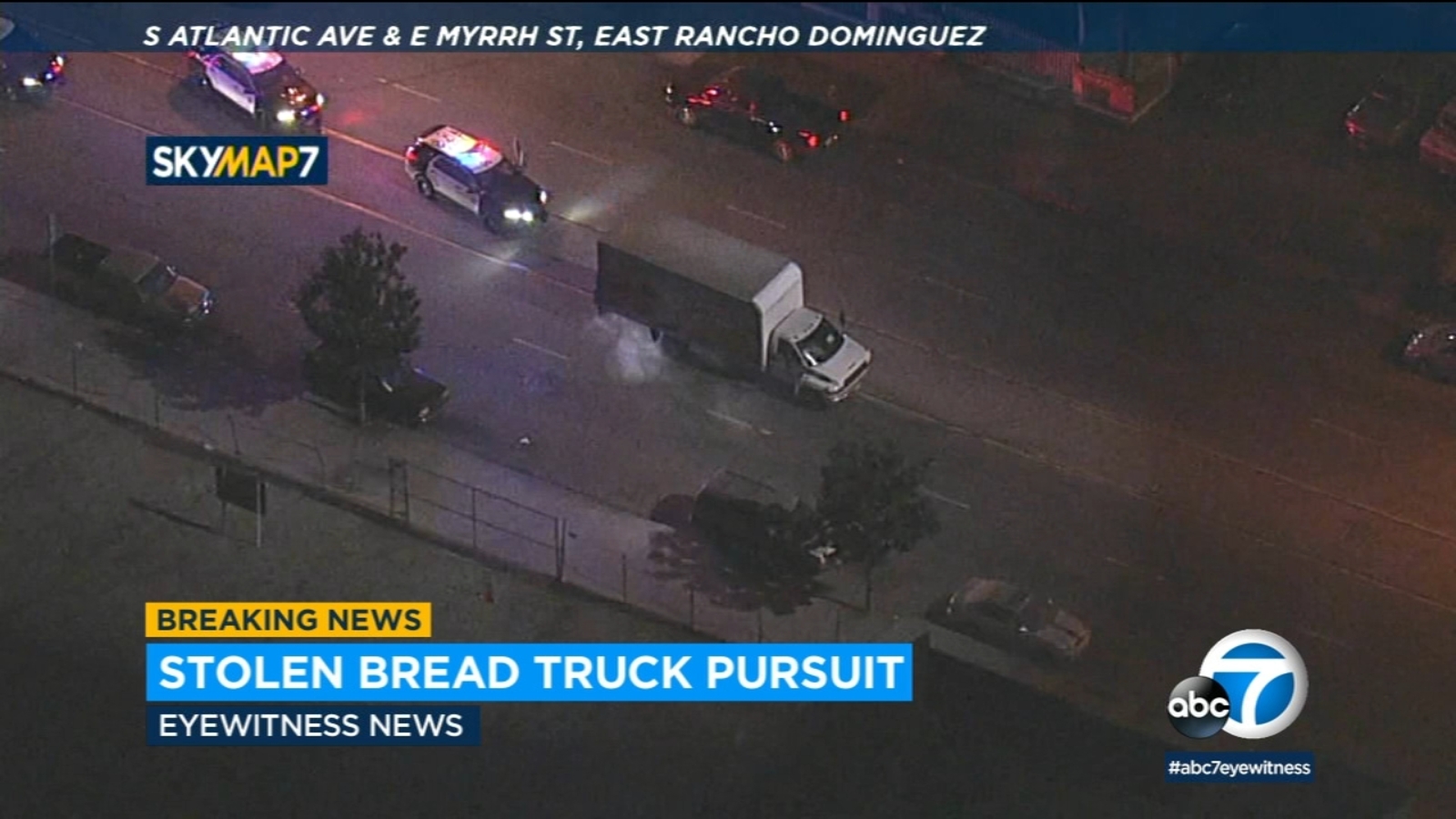Chase of box truck across Los Angeles County ends with suspect in ...