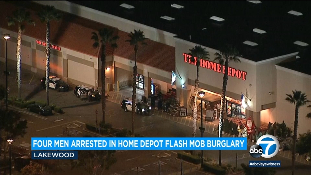 2 of 4 suspects arrested after Home Depot robbery are teens, LASD says