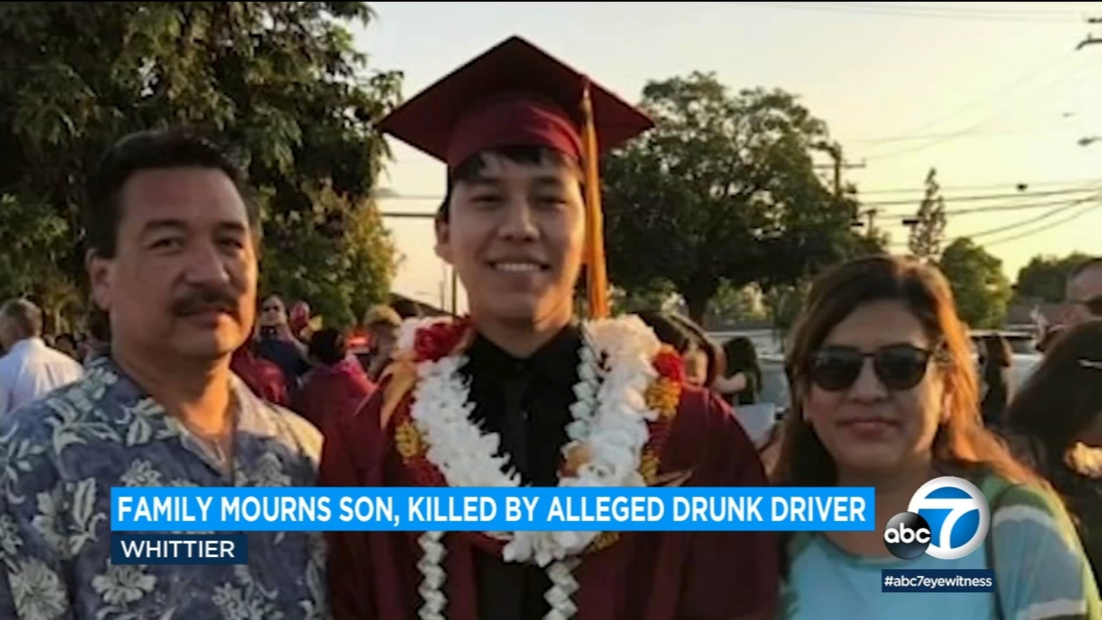 Whittier family mourning 18yearold son struck, killed by alleged drunk driver ABC7 Los Angeles