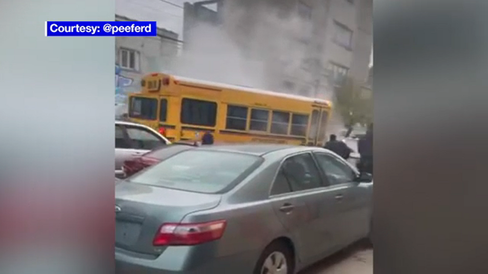 Man accused of stealing school bus, crashing into 15-20 parked cars in Brooklyn