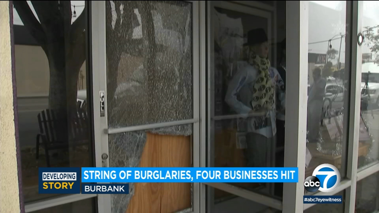 4 Burbank businesses targeted in string of break-ins, police say