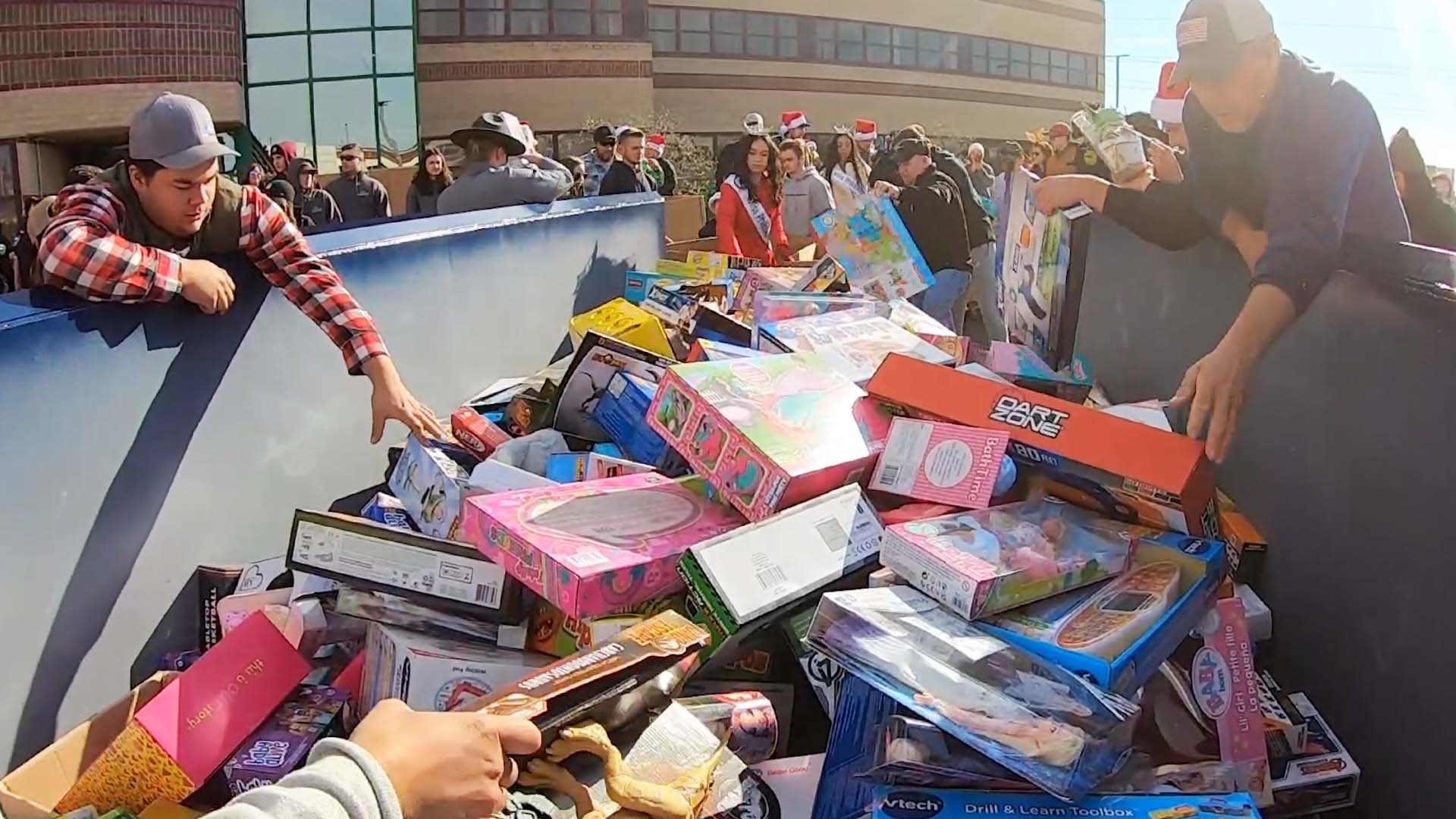 Philadelphia hospitals for children receive trucks full of toys 