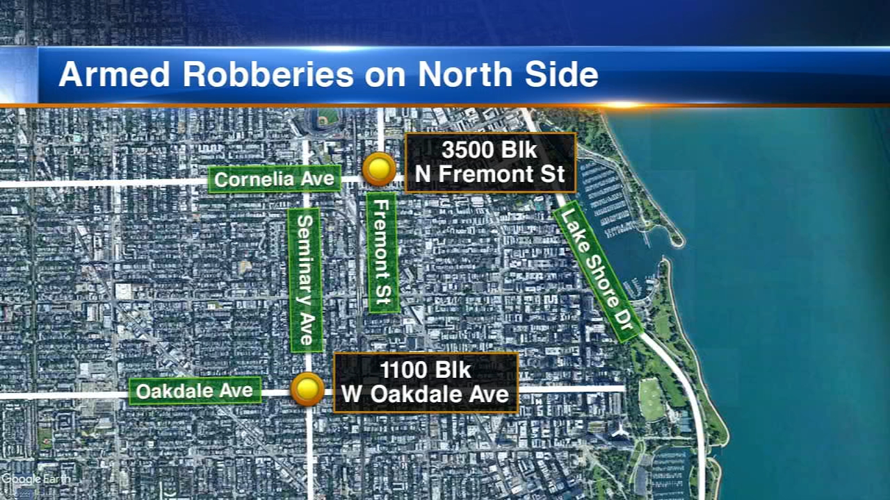 Man, woman robbed minutes apart in Lakeview: CPD
