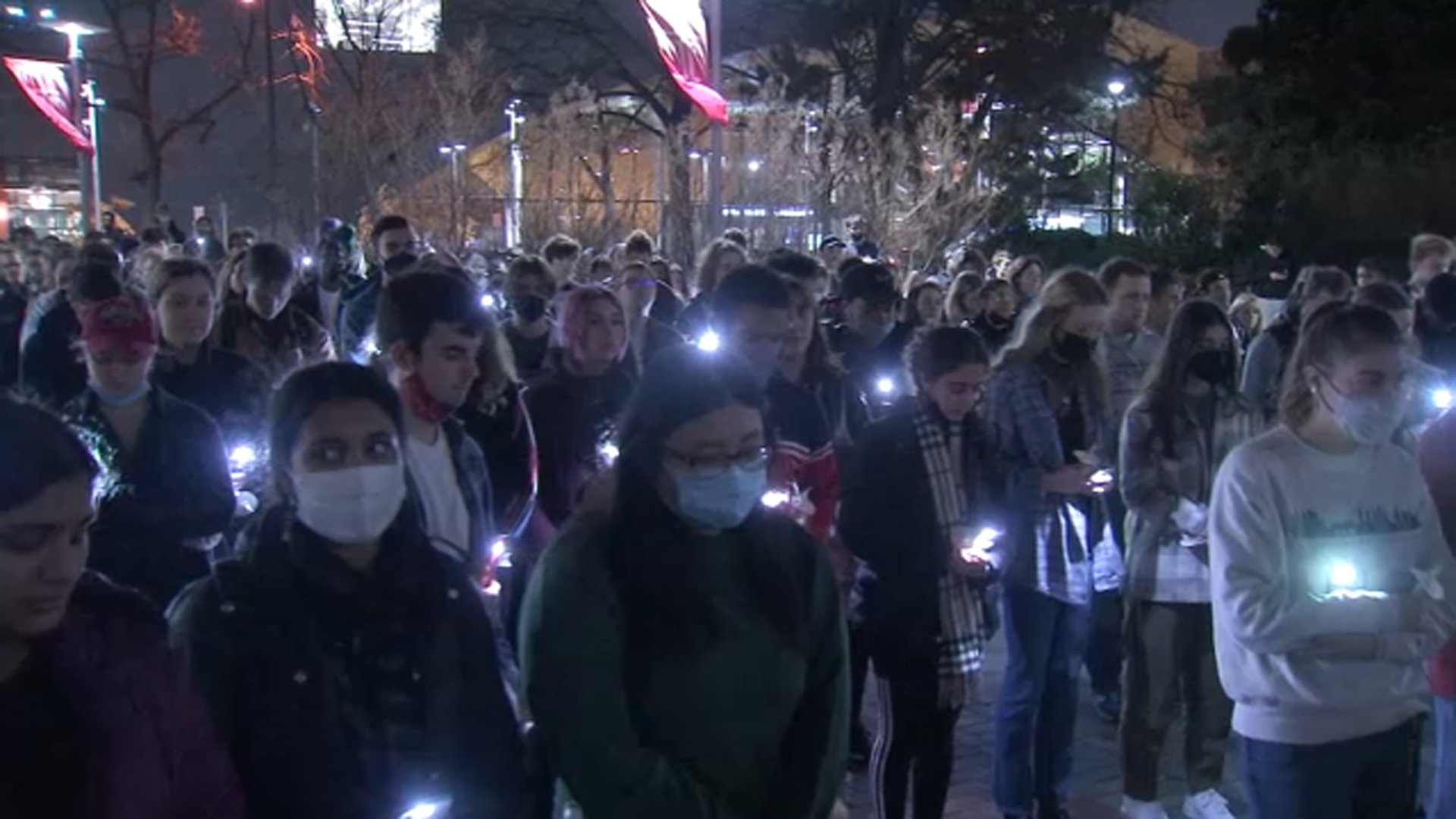 Temple community gathers for vigil for students' lives lost