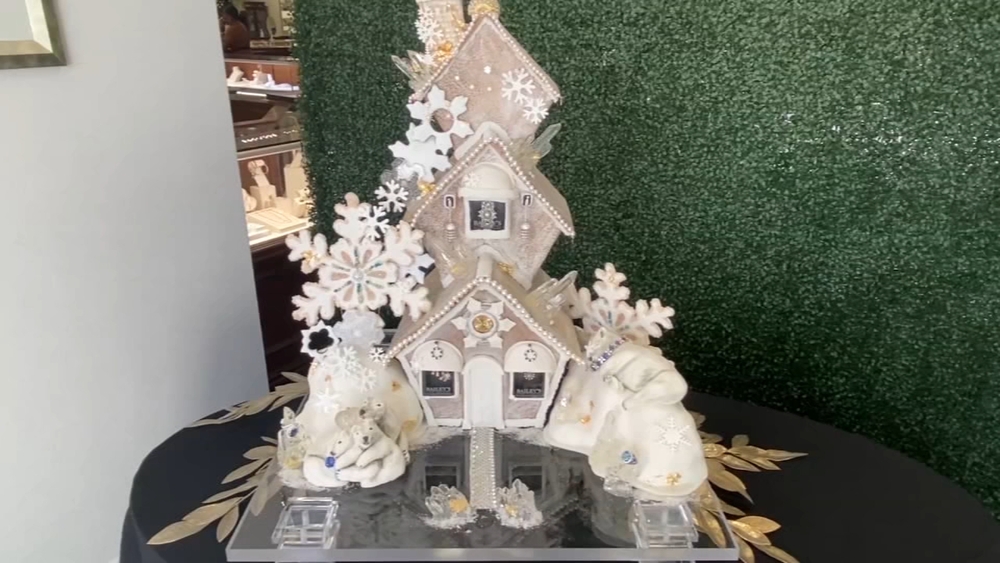 Raleigh jeweler unveils $1.2 million diamond-laced gingerbread house