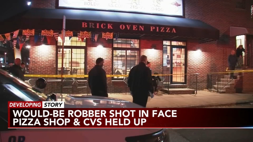 Philly pizza shop employee shoots would-be robber in face