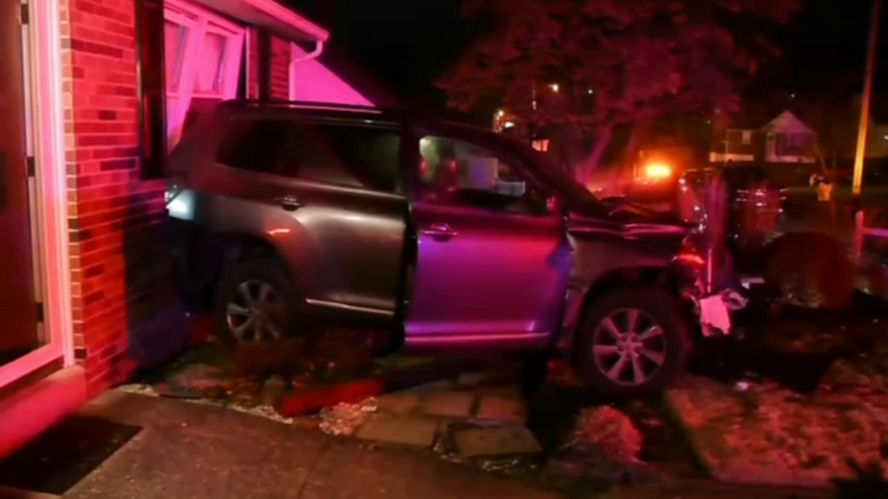 Parked car crashes into home after its hit by hit and run driver in Pottstown