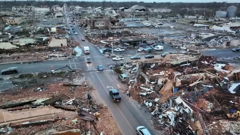 How big was the tornado in Kentucky? Candle factory spokesman says 8  workers dead, 8 missing after Mayfair tornado - ABC7 Chicago