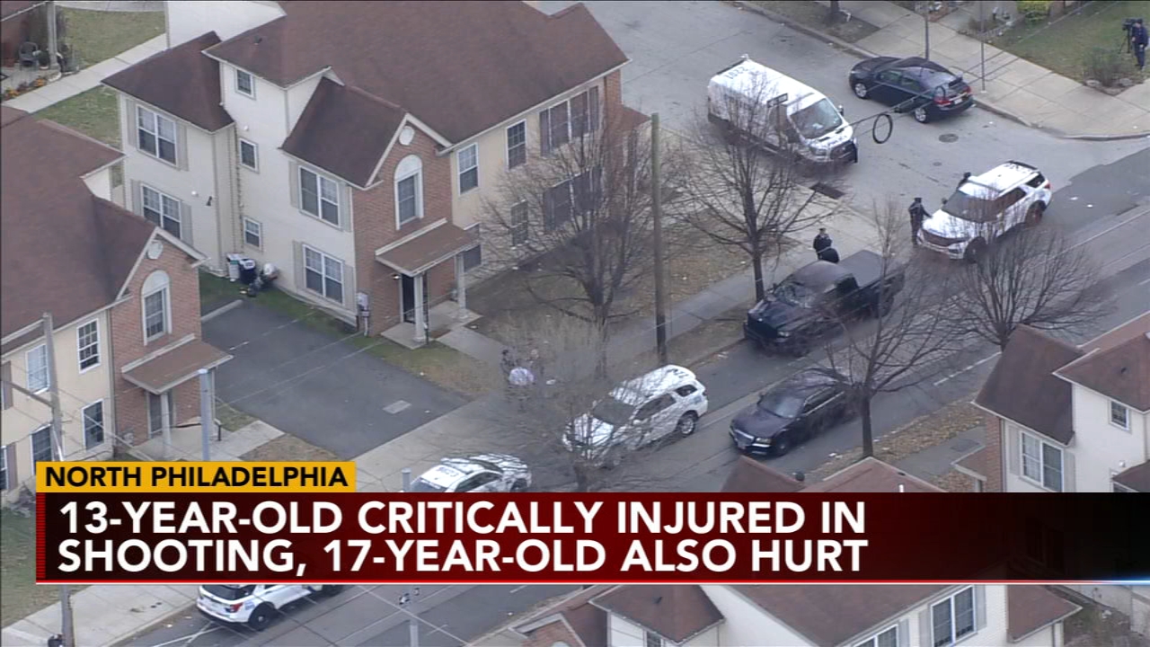 Police: 13-year-old critically injured in North Philadelphia double shooting