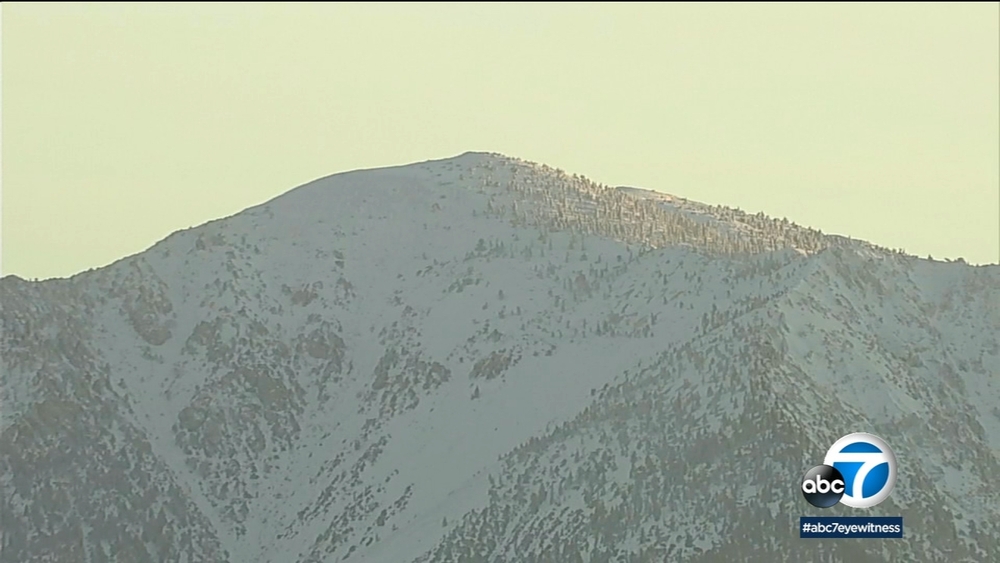 Snow-capped mountains add to SoCal scenery after storm