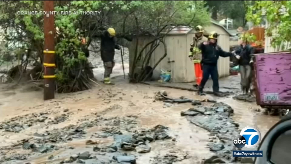 Cleanup underway in Silverado Canyon after storm triggers mudslides